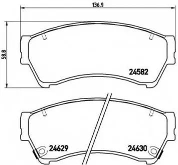 Тормозные колодки дисковые BREMBO P49039