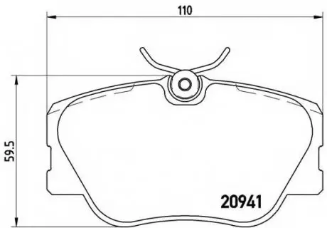 Тормозные колодки дисковые BREMBO P50008