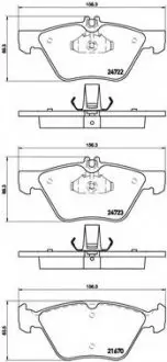 Тормозные колодки дисковые BREMBO P50075