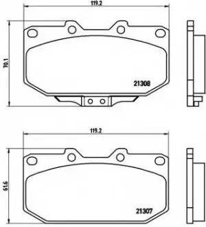 Гальмівні колодки дискові P56 025 BREMBO P56025