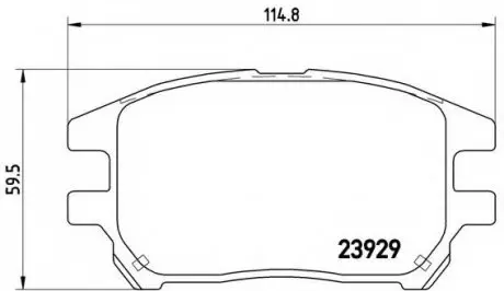 Тормозные колодки дисковые BREMBO P56050