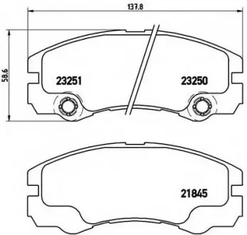 Гальмівні колодки дискові BREMBO P59033