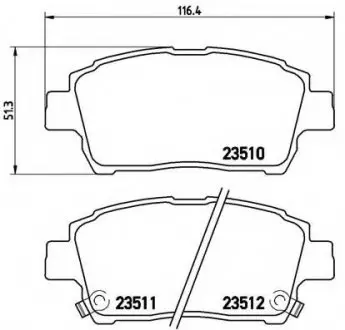 Гальмівні колодки дискові P83 051 BREMBO P83051