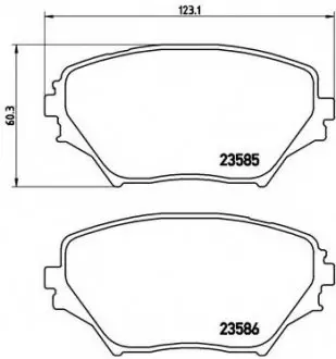 Тормозные колодки дисковые BREMBO P83055