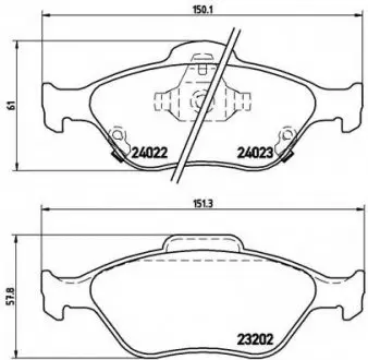 Тормозные колодки дисковые BREMBO P83085