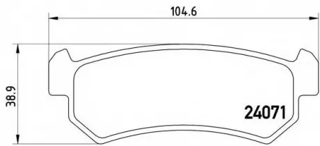Гальмівні колодки дискові P10 001 BREMBO P10001