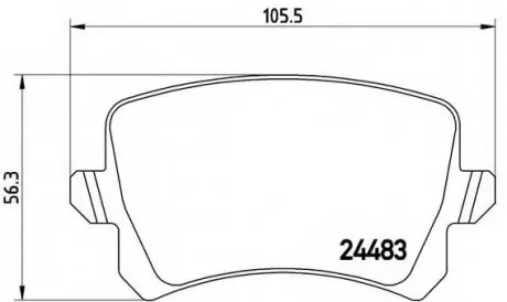 Гальмівні колодки дискові P85 108 BREMBO P85108