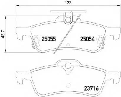 Гальмівні колодки дискові BREMBO P28070 (фото 1)