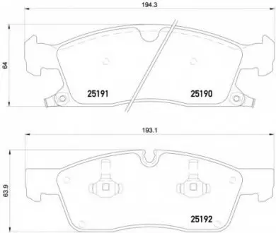 Тормозные колодки дисковые BREMBO P37017