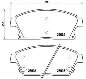 Гальмівні колодки дискові P59 077 BREMBO P59077
