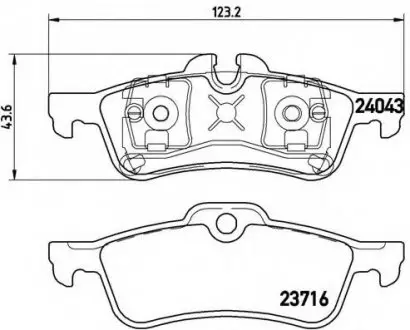 Тормозные колодки дисковые BREMBO P06032 (фото 1)