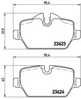 Тормозные колодки дисковые BREMBO P06037