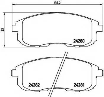 Гальмівні колодки дискові P23 126 BREMBO P23126