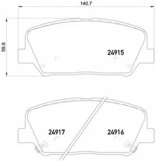 Гальмівні колодки дискові P30 065 BREMBO P30065