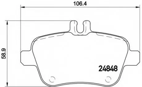 Тормозные колодки дисковые BREMBO P50091