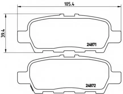 Тормозные колодки дисковые BREMBO P56068