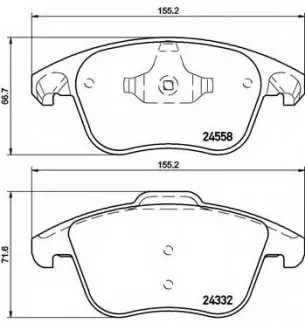 Тормозные колодки дисковые BREMBO P61117