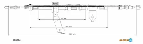 Трос ручного тормоза ADRIAUTO 52.0210.2