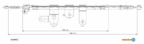 Трос ручного тормоза ADRIAUTO 52.0292.1