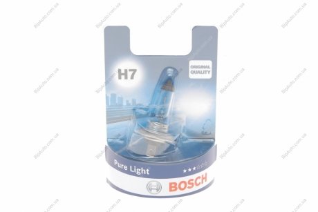 Лампа розжарювання 12V 55W H7 PURE LIGHT (blister 1 шт) (вир-во) 1 987 301 012 BOSCH 1987301012