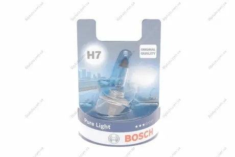 Лампа розжарювання 12V 55W H7 PURE LIGHT (blister 1 шт) 1 987 301 012 BOSCH 1987301012