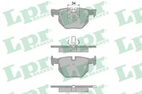 Тормозные колодки дисковые LPR 05P1472