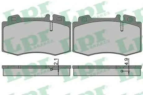 Тормозные колодки дисковые LPR 05P849