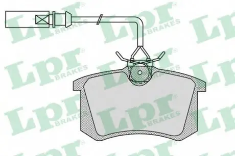 Тормозные колодки дисковые LPR 05P980