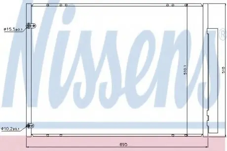 Радіатор кондиціонера NISSENS 940298