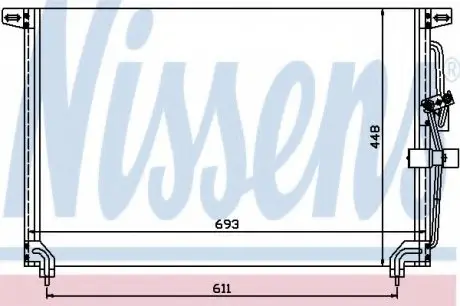 Радіатор кондиціонера NISSENS 94232