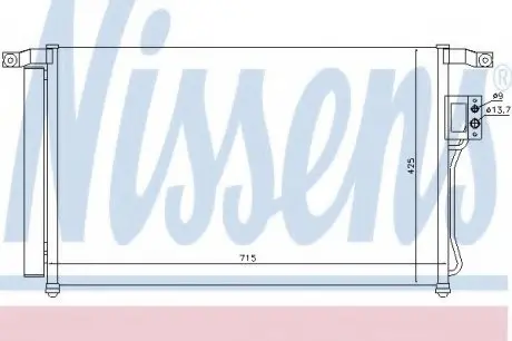 Радиатор кондиционера NISSENS 94869