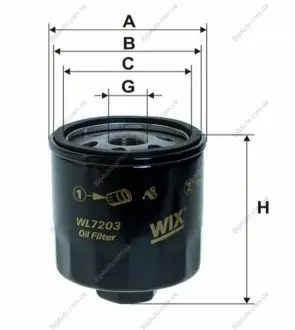 Фільтр оливний WIX WIX FILTERS WL7203