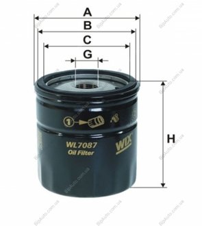 Фільтр оливний WIX FILTERS WL7087 (фото 1)