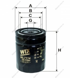 Фільтр оливний WIX WIX FILTERS WL7114
