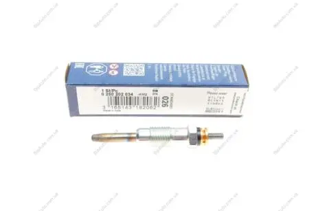 СВІЧКА РОЗЖАРЮВАННЯ ДЮРАТЕРМ 0 250 202 034 BOSCH 0250202034 (фото 1)