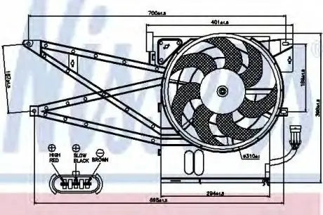 Вентилятор радіатора NISSENS 85017