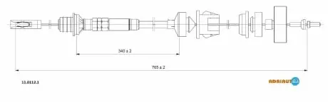 Трос сцепления ADRIAUTO 11.0112.1