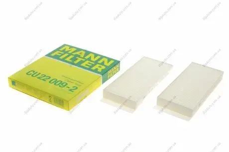 Фільтр, повітря у внутрішній простір CU22009-2 MANN CU 22 009-2