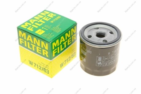 Масляний фільтр W712/83 MANN W 712/83 (фото 1)