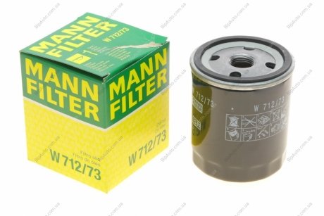 Фільтр масляний двигуна (вир-во) W712/73 MANN W 712/73 (фото 1)