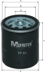 Фільтр масляний Berlingo/Partner 1.8/1.9D/1.1i/1.4i/1.8i 96-99 MFILTER TF 61 M-FILTER TF61