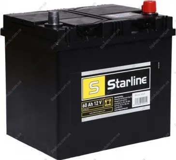 Аккумулятор (Asia), R"+" 60Ah, En510 (232 x 173 x 225) правый "+" B00 производство ЧЕХИЯ STARLINE BA SL 60JP