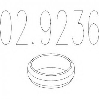 Монтажное кольцо выхлопной системы (D(внутр.) - 72 мм; D(наружн.) - 92 мм; Высота - 13,5 мм) MTS 02.9236 (фото 1)