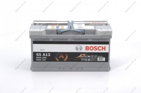 Акумулятор S5 AGM 95Ah, EN 850 правий "+" 353x175x190 (ДхШхВ) с-ма START-STOP BOSCH 0 092 S5A 130 (фото 1)