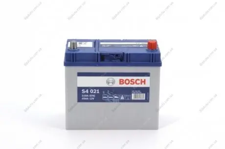 Аккумулятор (J) S4 Silver 45Ah, EN 330 правый "+" 238x129x227 (ДхШхВ) Japan BOSCH 0 092 S40 210