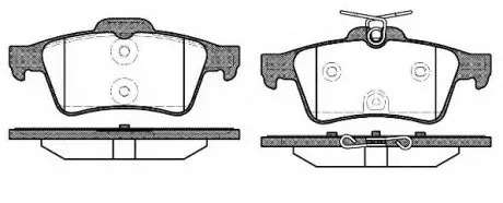Колодка гальм. FORD FOCUS C-MAX 03-07; MAZDA 3 03-,5 05-; VOLVO C30 06-, S40 II 04- задн. REMSA 0842.40