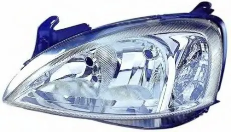 Фара права H7/H7 із прозр. corner lamp, ел. рег., -6/02 (Valeo тип) [] DEPO 442-1125R-LDEMN