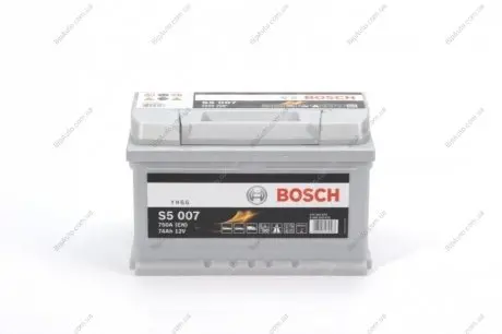 Акумулятор 12В/74Аг/750А/16,978кг BOSCH 0 092 S50 070