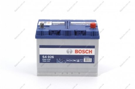 Акумулятор 70Ah-12v (S4026) (261x175x220),R,EN630(Азія) BOSCH 0 092 S40 260