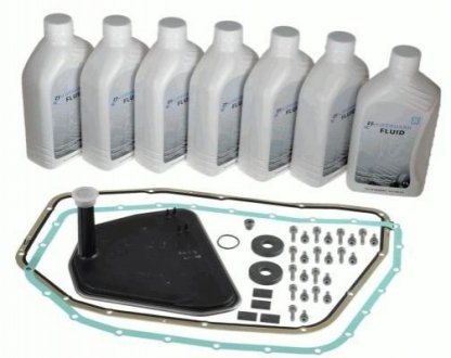 Сервисный набор АКПП - масляный фильтр, болты, прокладка, сливная пробка, масло ZF 1068.298.054 (фото 1)